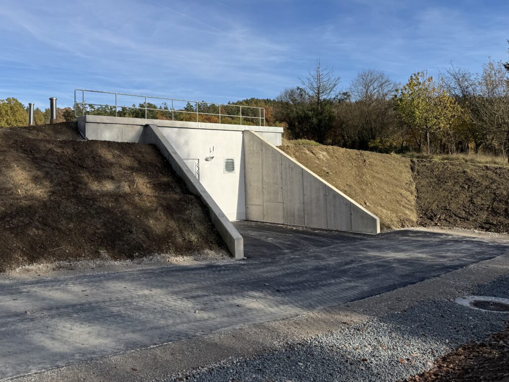Der Hochbehälter in Speikern zur Sicherstellung der Trinkwasserversorgung